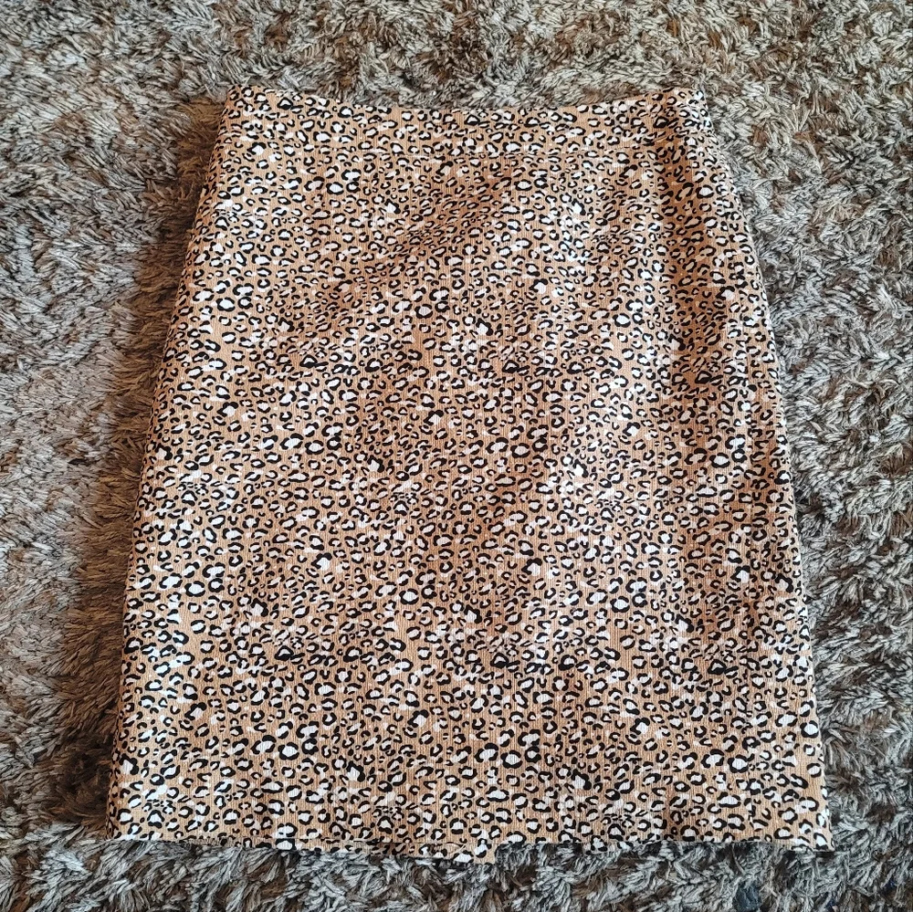 J.Crew Brown Black Animal Print Pencil Skirt 0
